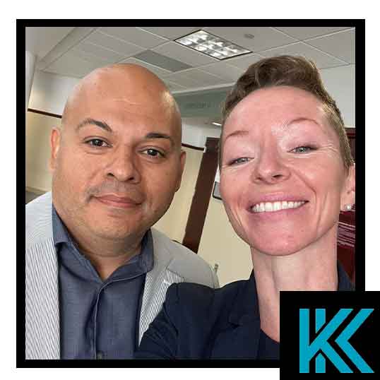 Keeley with client