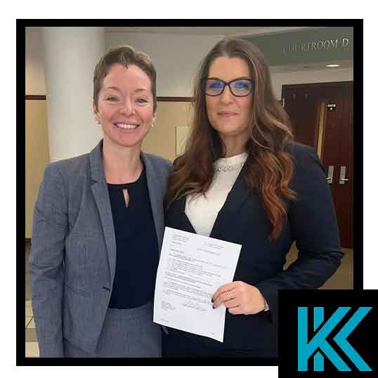 Keeley with clients